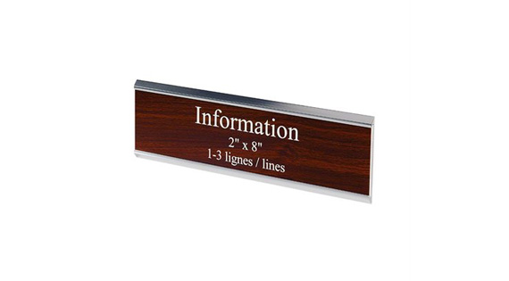 Plaque d'identification et support