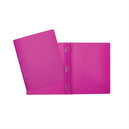 Portfolio poly rose avec attaches (Duo-tang) 