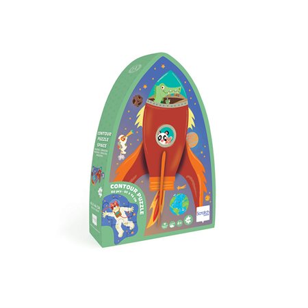 Scratch - Casse-tête contour Espace 60pcs 