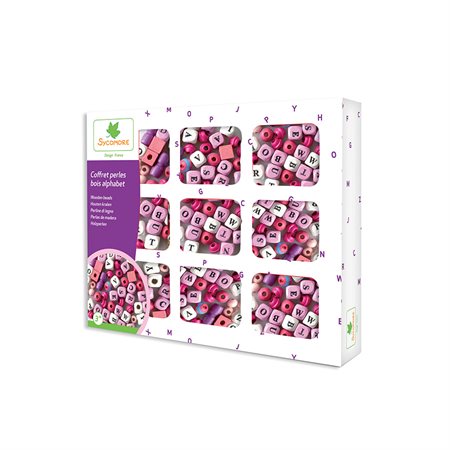 Coffret Perles Bois - Lettres 