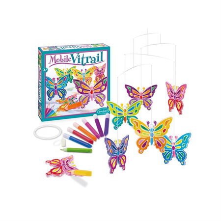 Mobile vitrail - Papillons