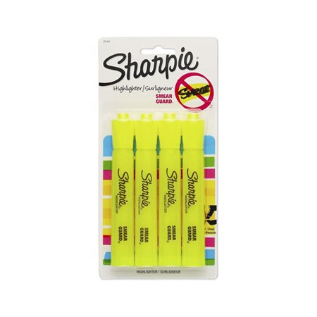 Surligneur Sharpie tank -Paquet de 4 jaune