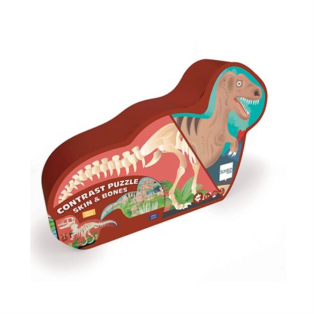 Scratch - Casse-tête contour double-face Dino 100 pièces