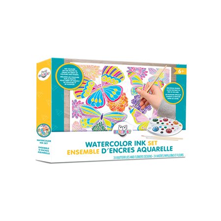 Aqua Paint-Ensemble de peinture aquarelle - Papillons et fleurs
