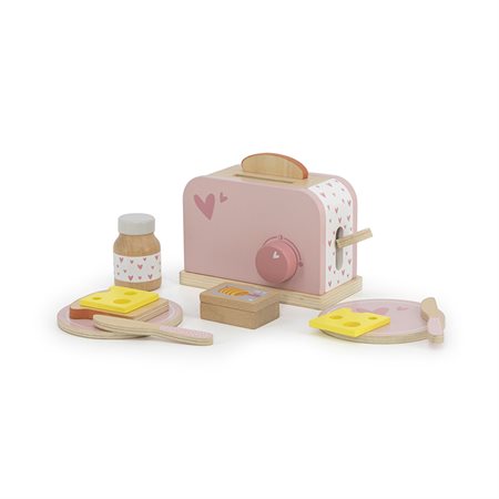 Grille-pain Rose Label Label en bois