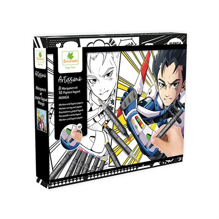 Artissimo - 10 tableaux et marqueurs Manga Héro