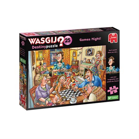 1000 Pieces WASGIJ Puzzle - Games Night!