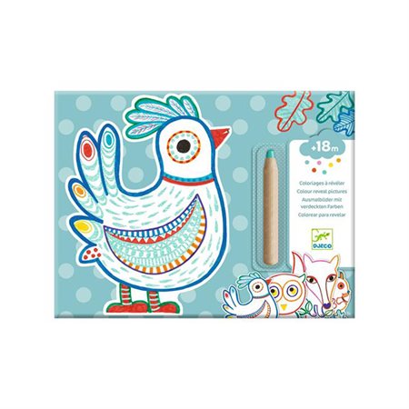 Coloring to reveal - Forest animals - 18 months