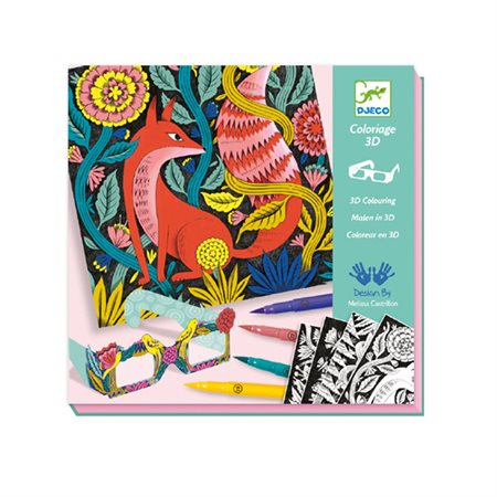 Coloriage 3D - Feutres pinceaux - Forêt fantastique 3D