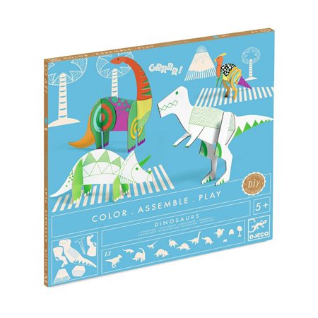 Colore - Assemble - Joue - Dinosaures