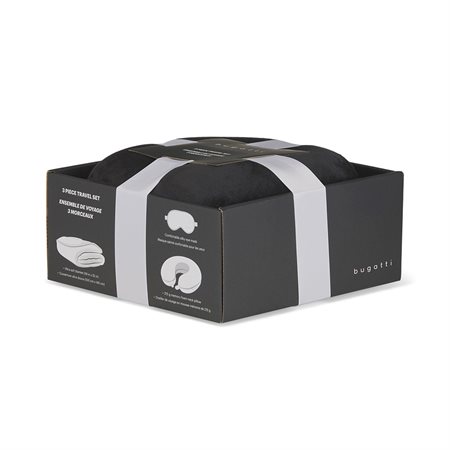 Ensemble cadeau de voyage noir - 3 pièces