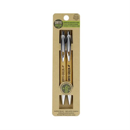 Pack of 3 black ink gel pens