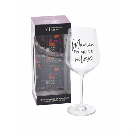 Coupe de vin - Maman en mode relax