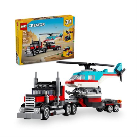 Creator LEGO® - Flatbeb Truck with helicopter (270 pieces)