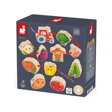 Billes en légumes à enfiler