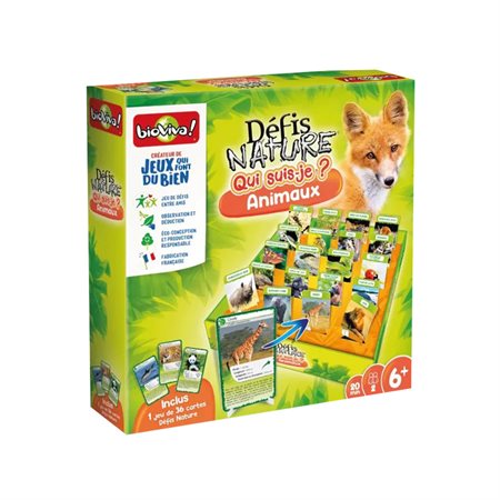 Jeu de cartes - Défis nature Qui suis-je ? Animaux (fr)