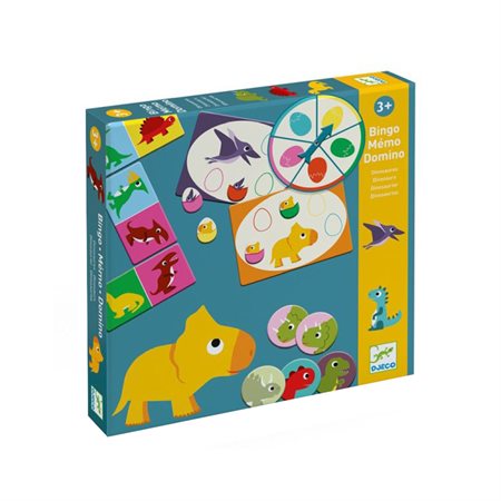 Bingo Mémo Domino - Dinosaures