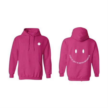 Chandail à capuchon "Fais ce qui te rend heureuse" - Medium