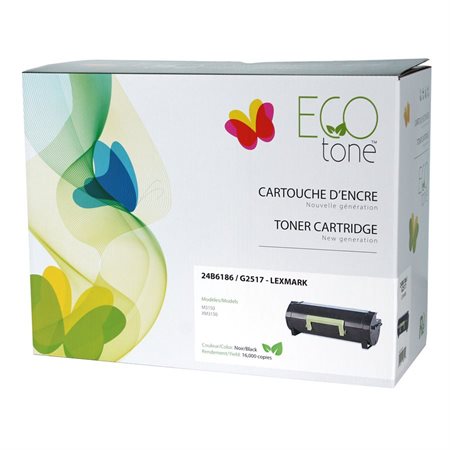 Cartouche de toner laser remise à neuf Lexmark 24B6186 Noir